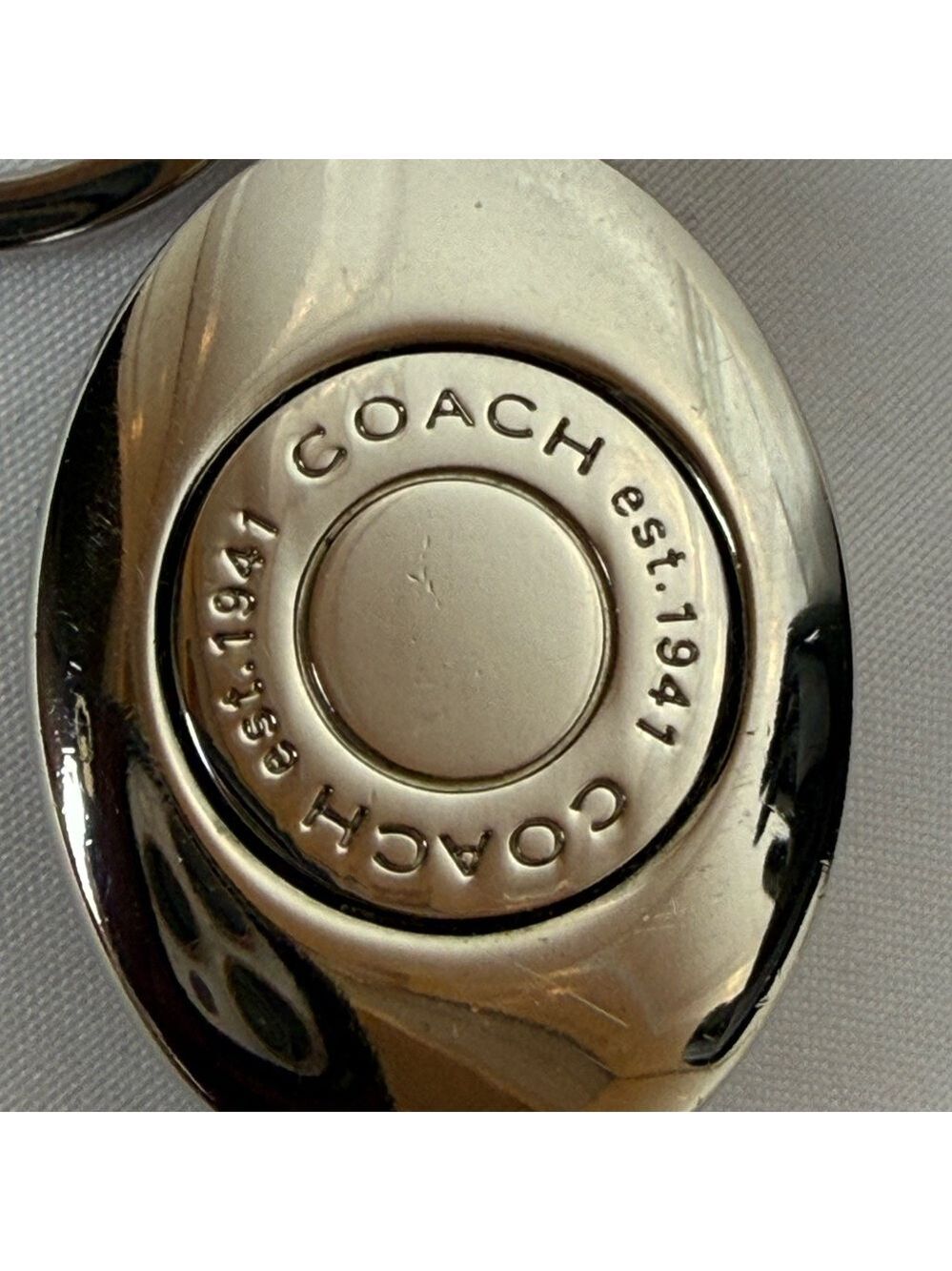 ❤️ COACH LEGACY STRIPE TURLOCK VALET KEYCHAIN - Picture 14 of 16